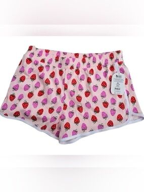 💎 NEW 💎 Pink Strawberry Print Shorts Size XL 💎